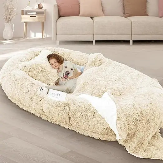 Oversized 71x45x12 Grey Memory Foam Dog Bed