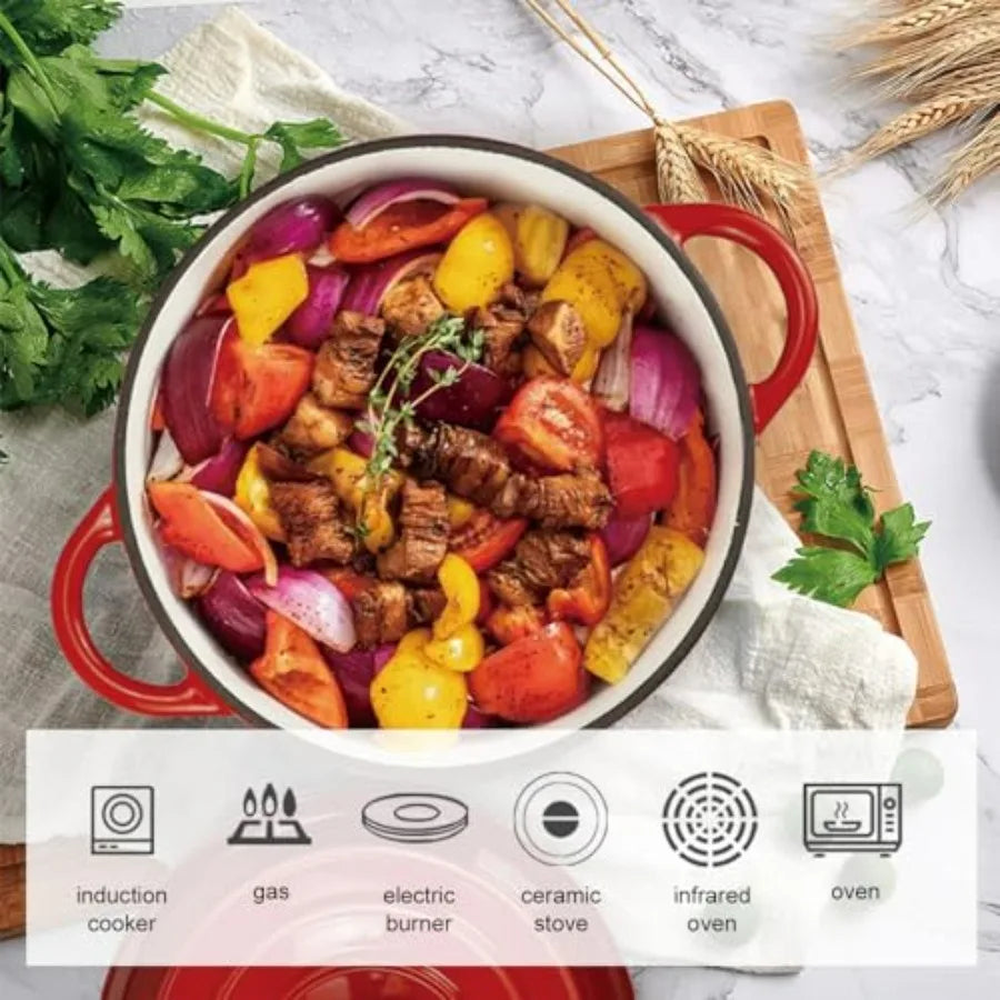 Enameled Cast Iron Cookware Set 7