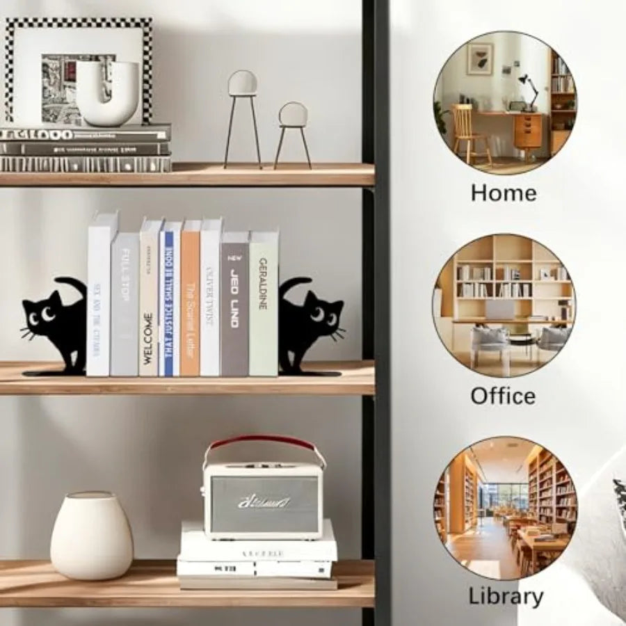 4 Pcs Metal Bookends