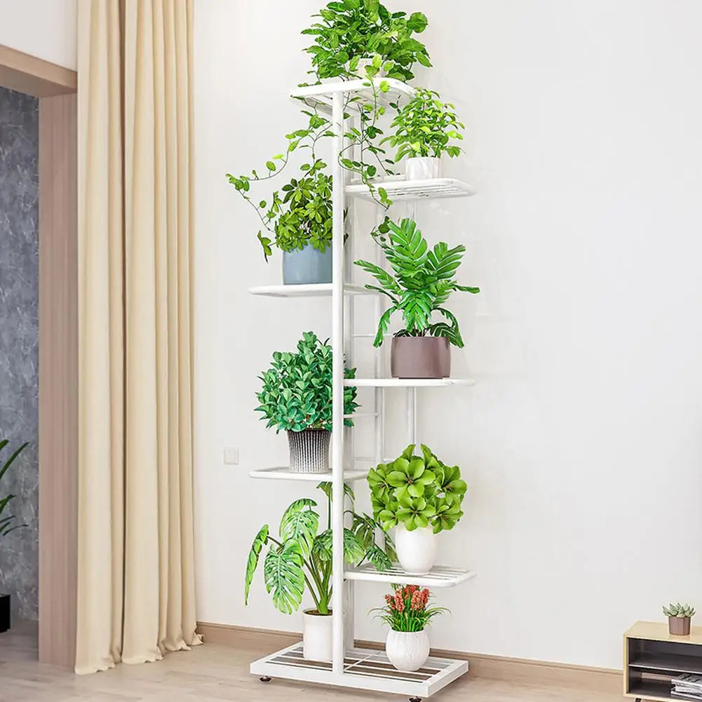 Metal Plant Stand 7 Tier 8 Flower Pot Holder Shelf