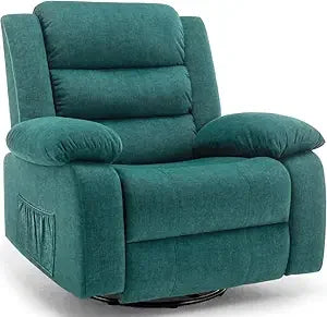 Recliner Rocking Chair, Massage And Heat,360°Swivel