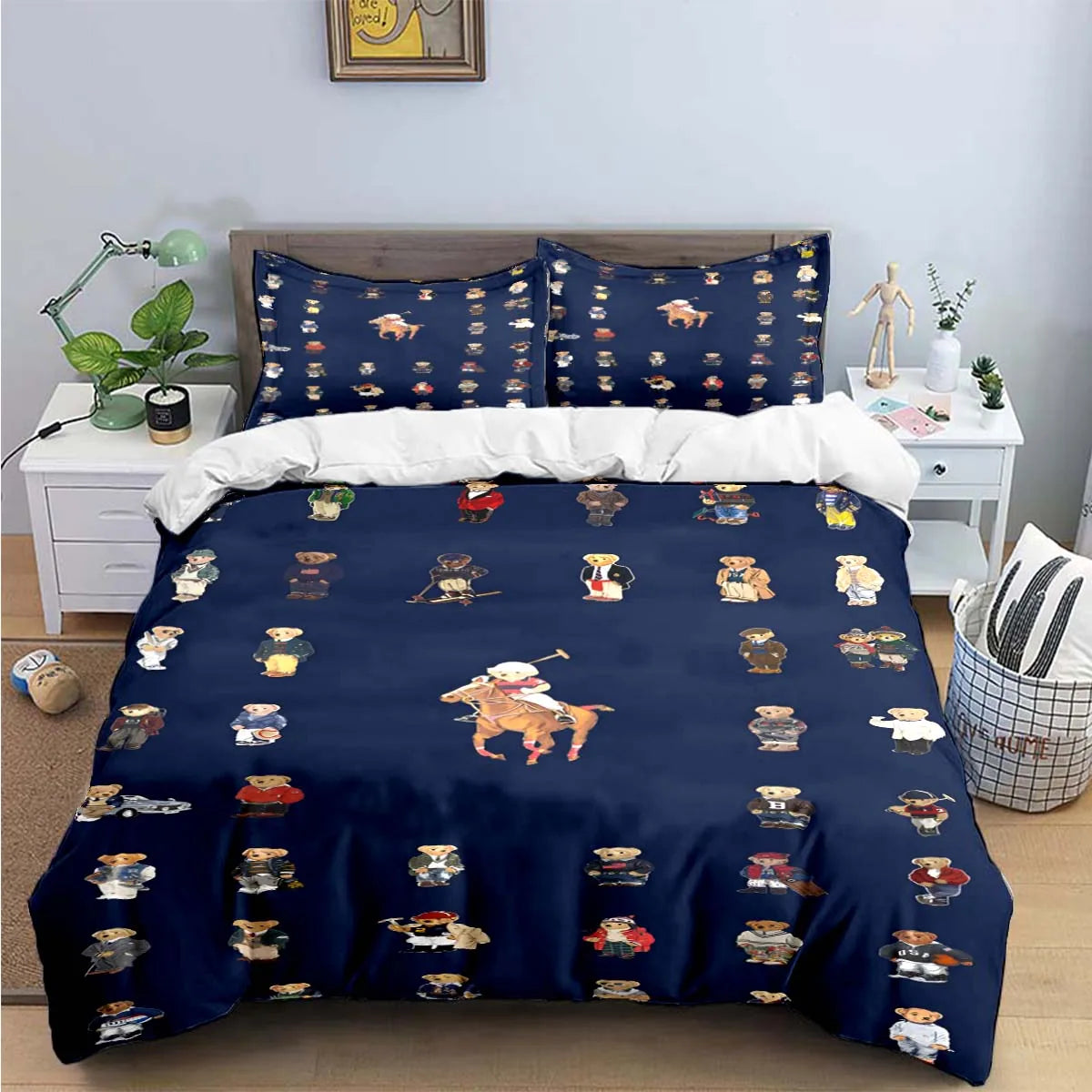 Bear Bedding Set Single Twin Full King Size