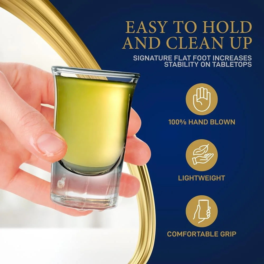 Elegant 4 Pack Clear Shot Glasses