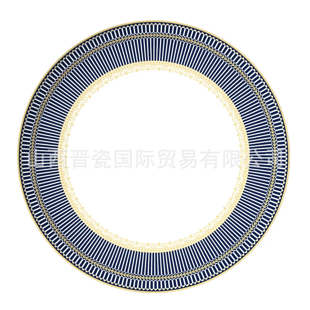 Geometric Pattern Ceramic Dinner Plate