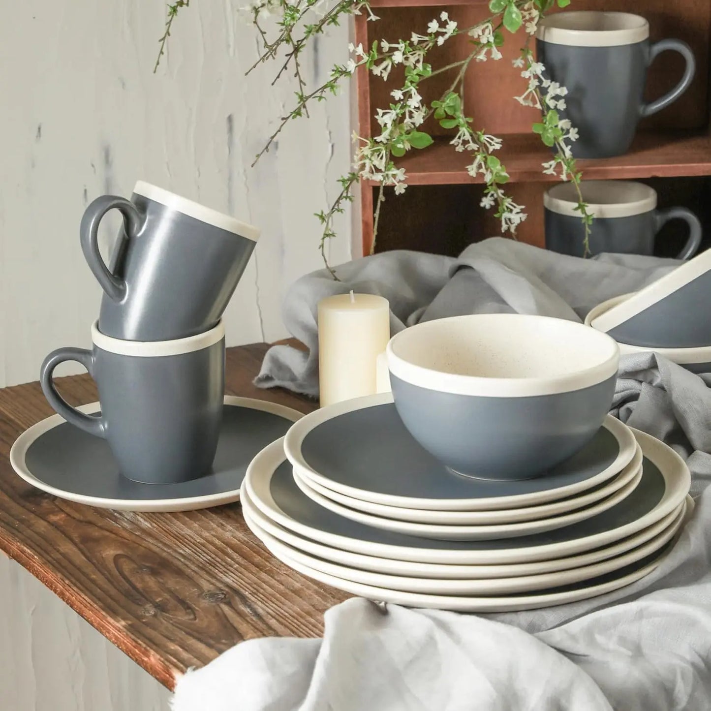 Serenity Stoneware, Service for 4