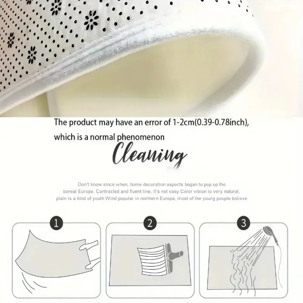 Pink Snowman Flowers Non-slip Door Mat