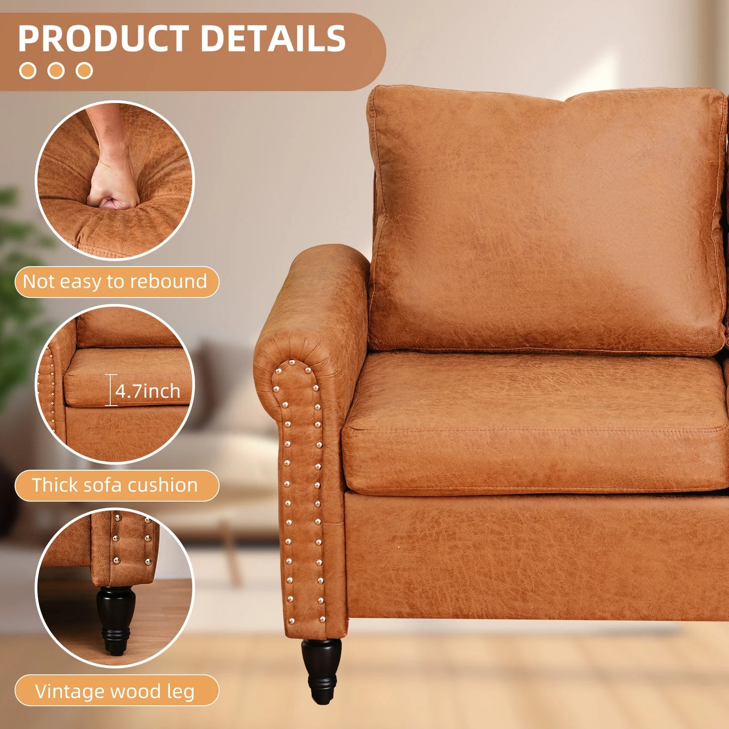 57’’ Loveseat Sofa Couch