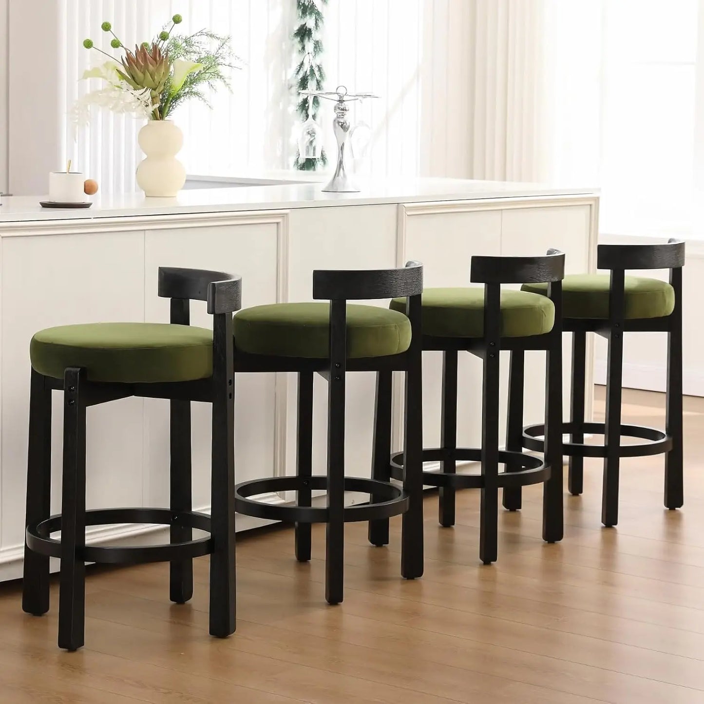 Bar Stools Set of 4, 26.5" Counter Height Bar Stools