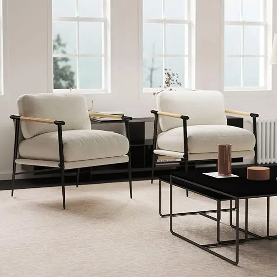 Sherpa Accent Chairs Set of 2