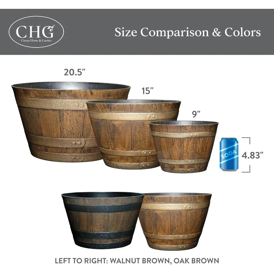 Whiskey Barrel Planters