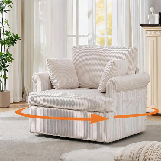 Swivel Armchair Corduroy
