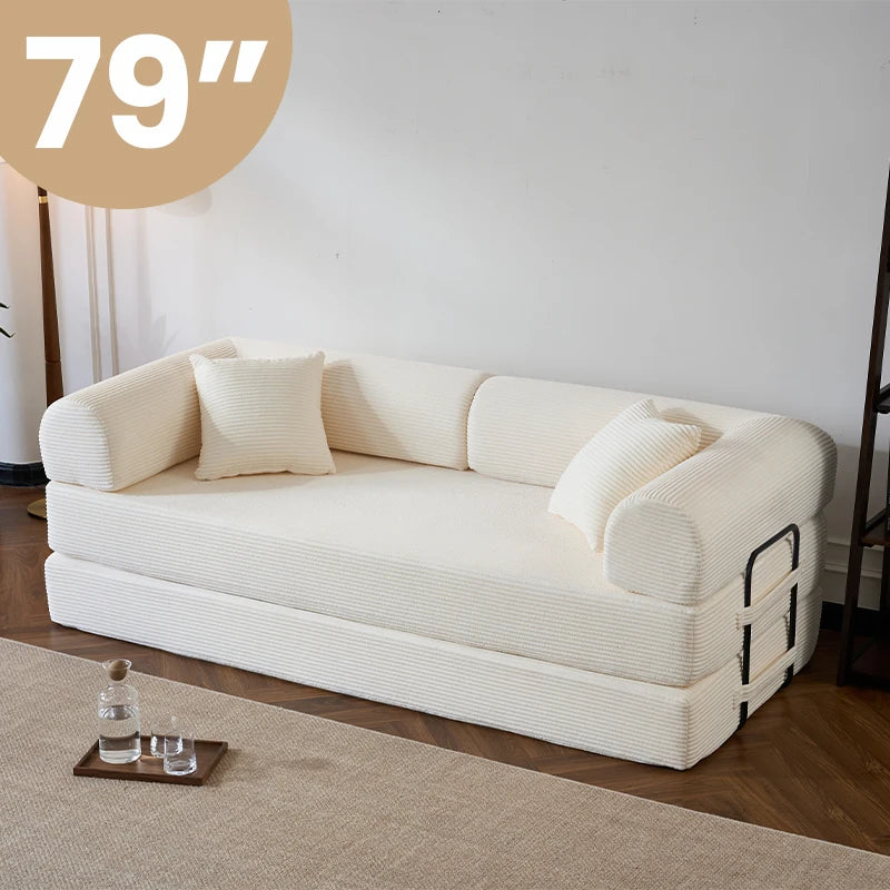 Folding Convertible Sofa Bed Corduroy