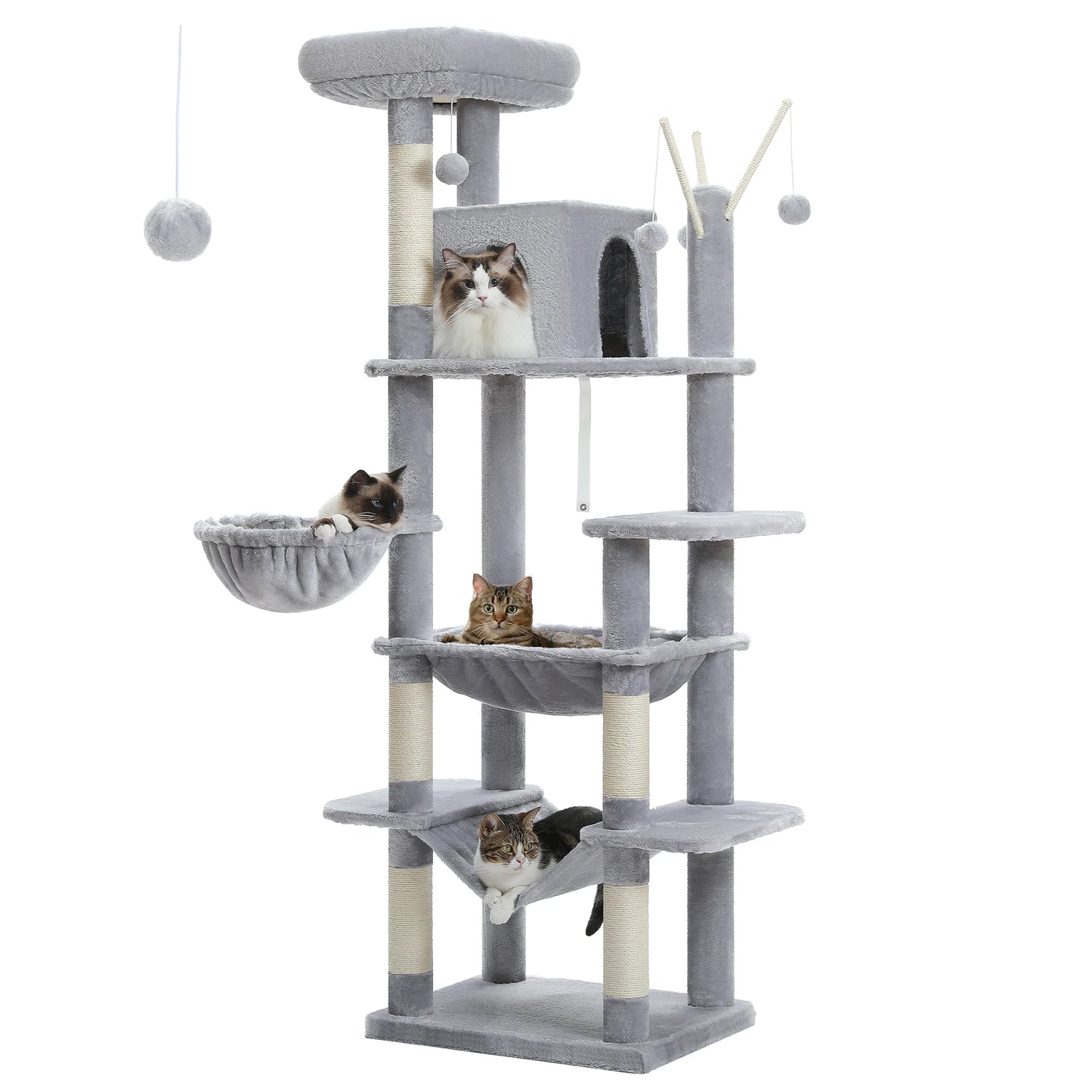 Large Cat Tree Tall Cat Tower for Indoor Cats
