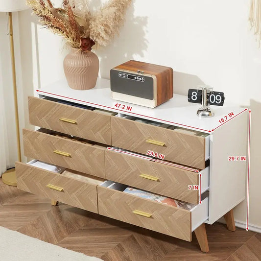 6 Drawer Double Dressers