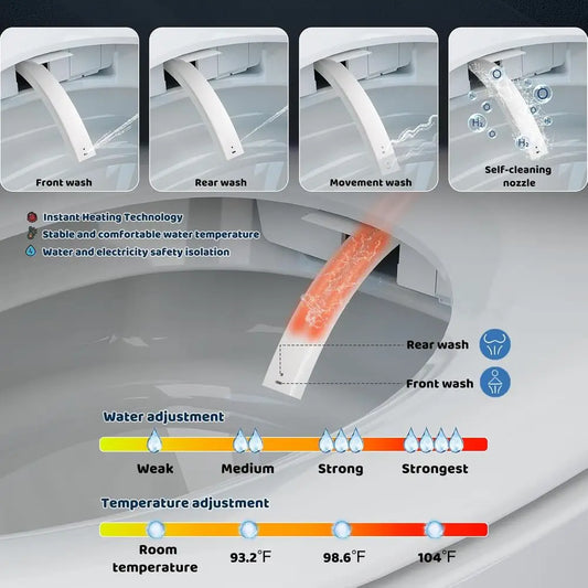 Toilet Bidet Built In, Heated Seat And Night Light
