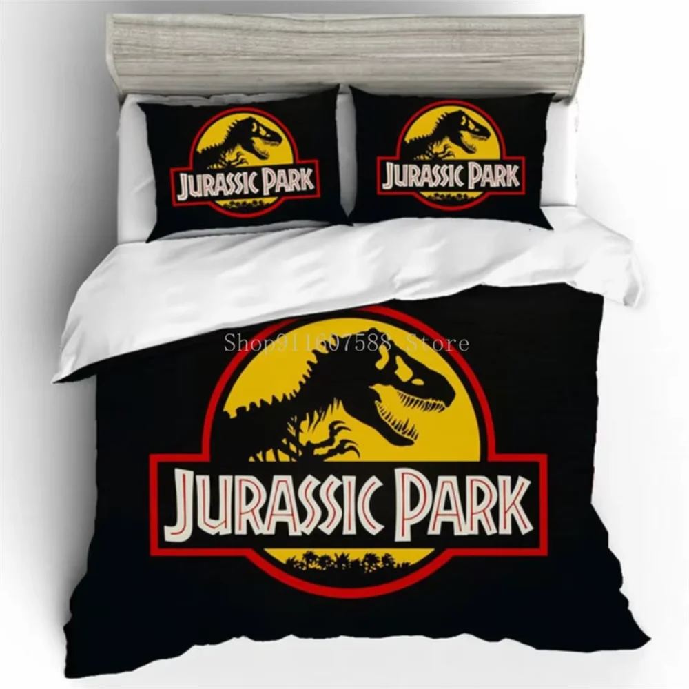 Red Jurassic Park Bedding Set