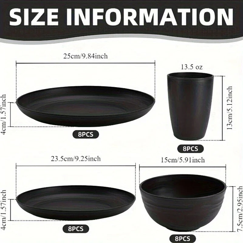 32/16 Pcs, Multicolor, Table Set