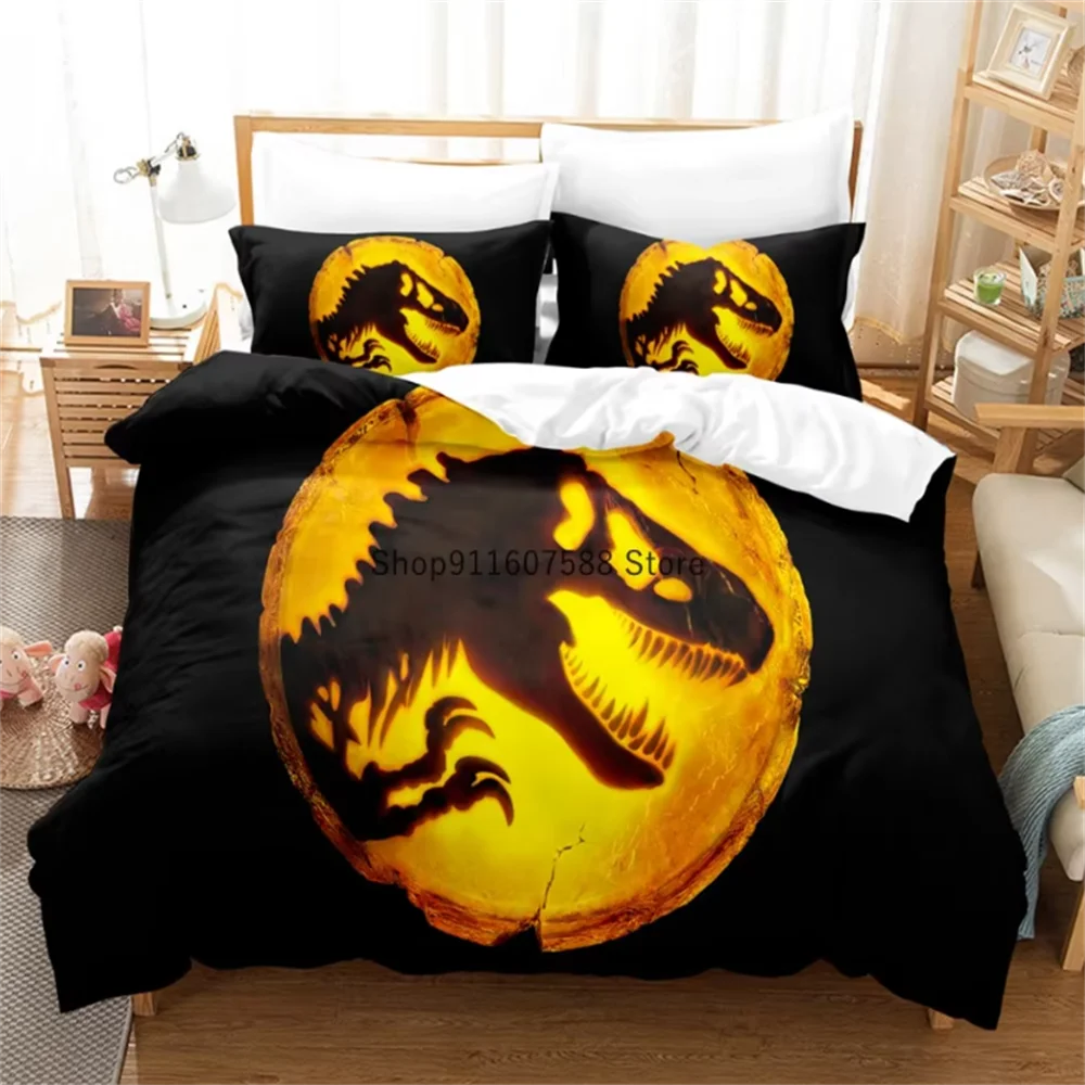 Red Jurassic Park Bedding Set