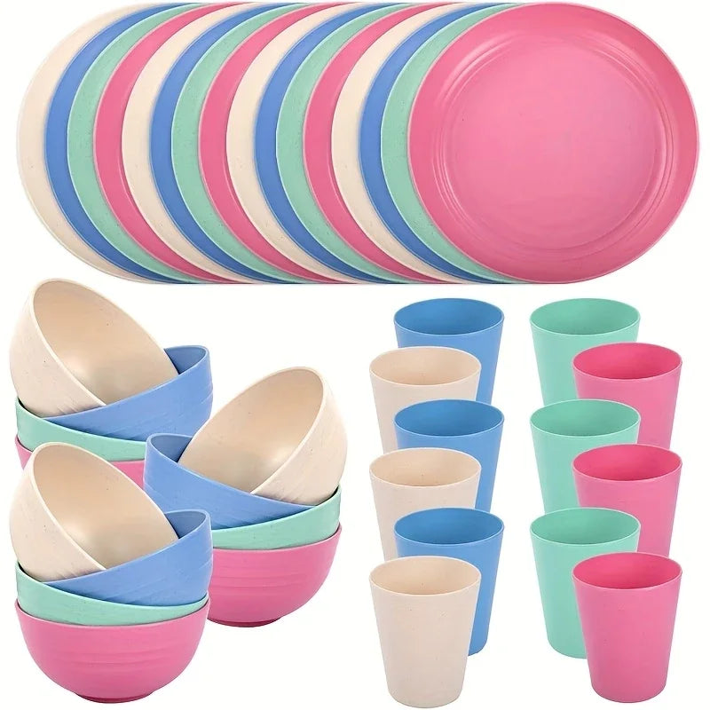 32/16 Pcs, Multicolor, Table Set