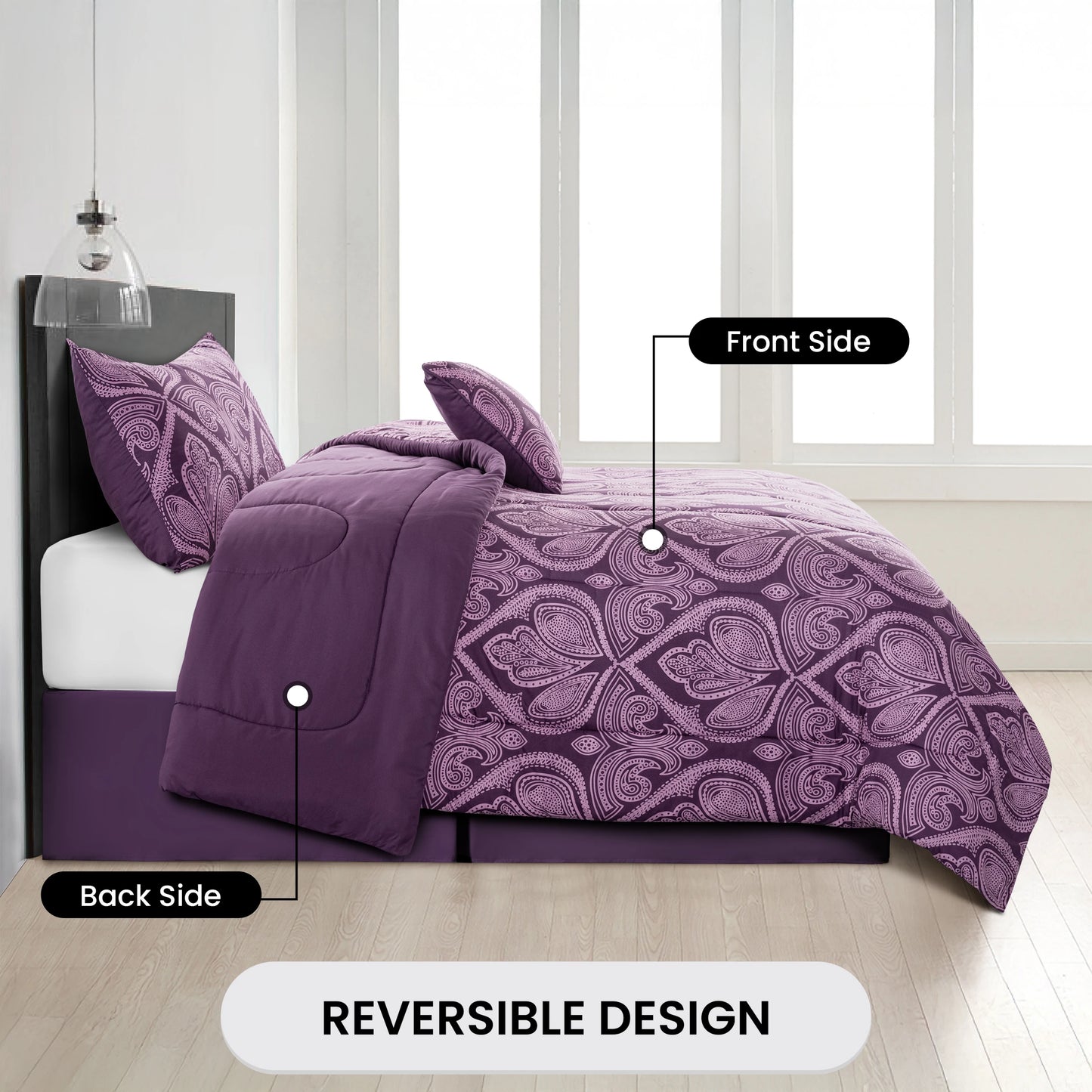 Reversible 5Pc Comforter Set