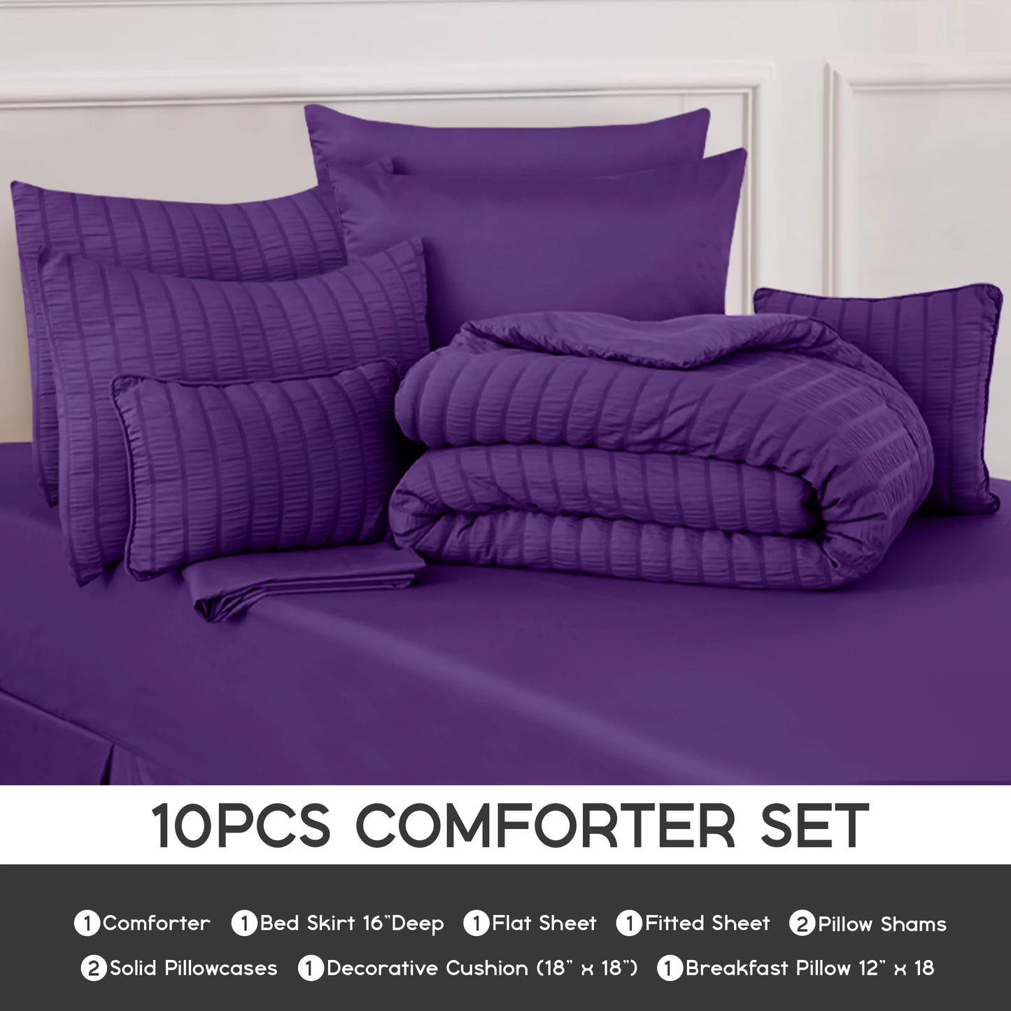 Lux Decor 10 Piece Comforter Set