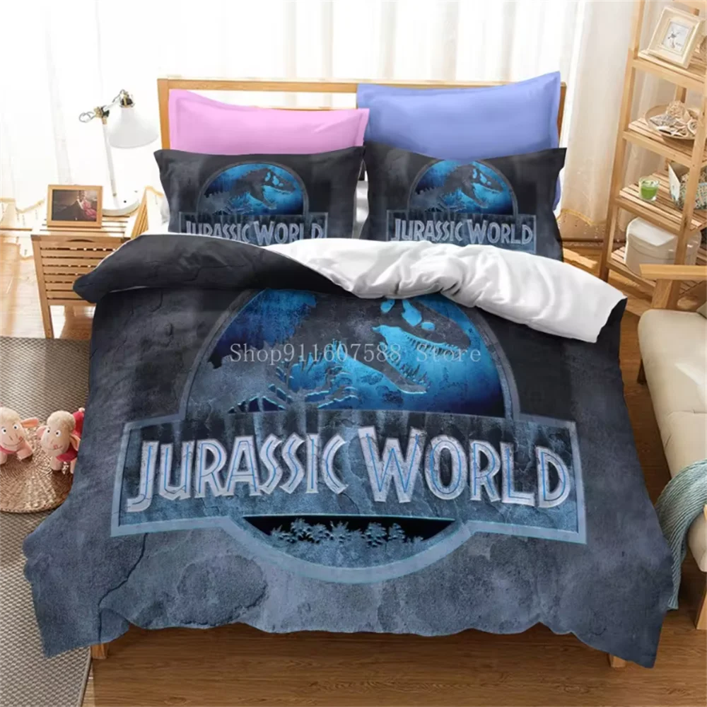 Red Jurassic Park Bedding Set