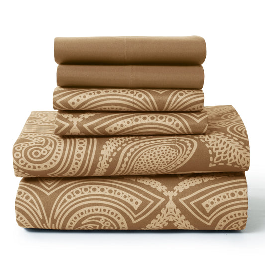 Lux Decor 6Pc Paisley Sheet Set
