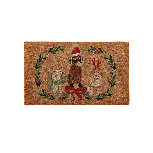 Holiday Dogs Coir Doormat – 18” x 30”