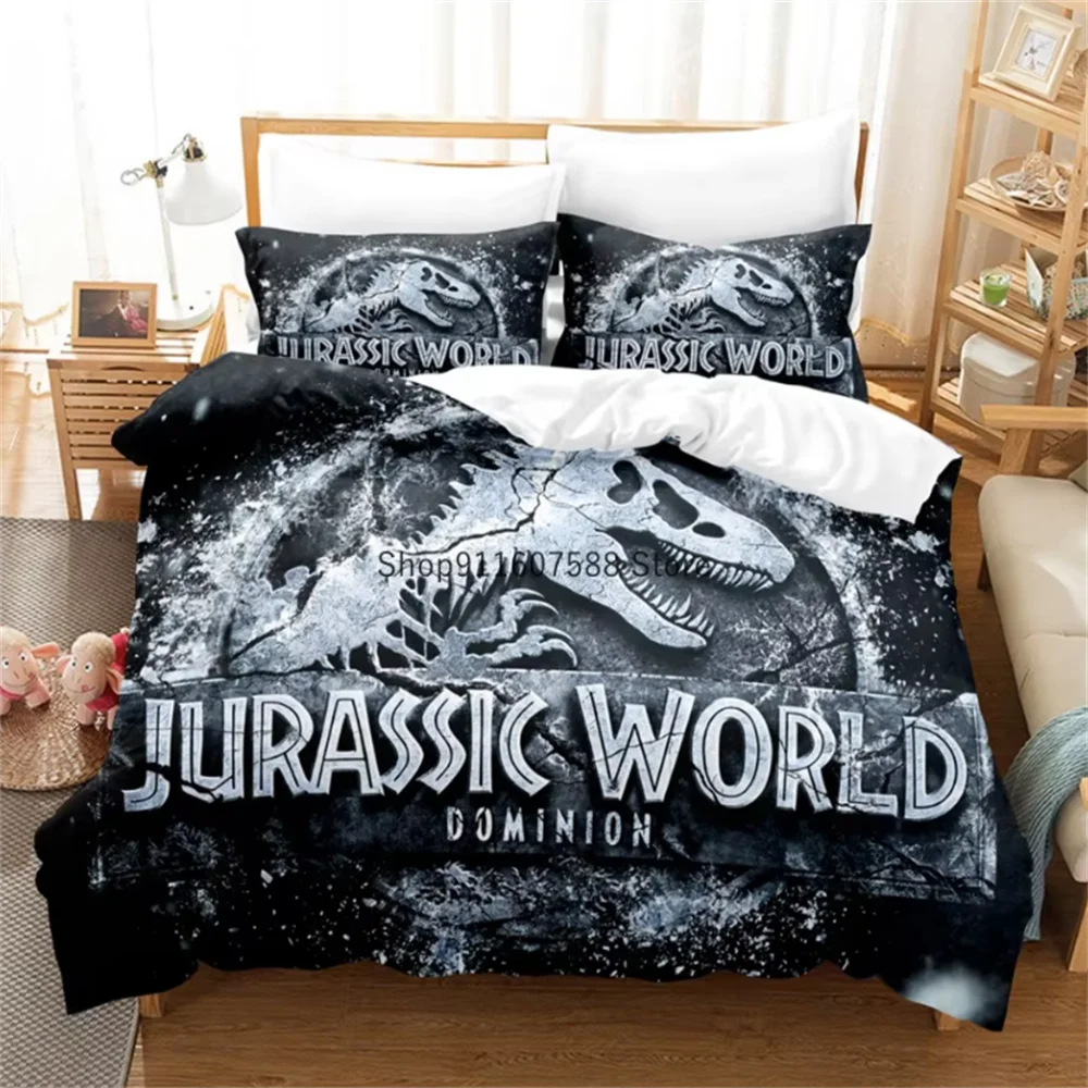 Red Jurassic Park Bedding Set