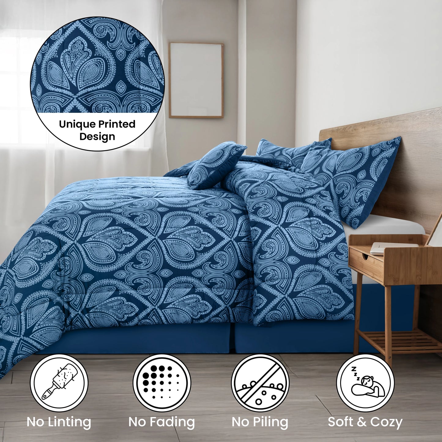 Reversible 5Pc Comforter Set