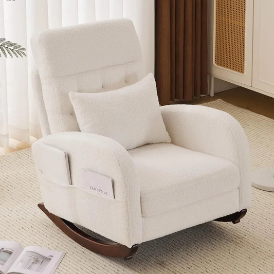Teddy Fleece Low Seat Rocking Chair