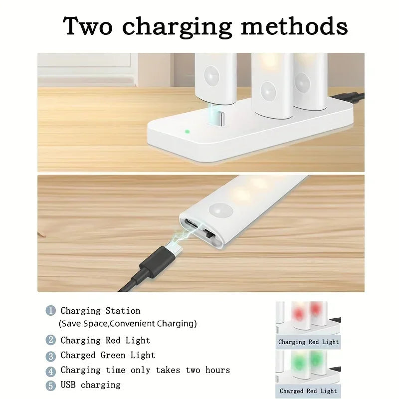 Under Cabinet Lights 1/3/5/6pcs, Motion Sensor Rechargeable