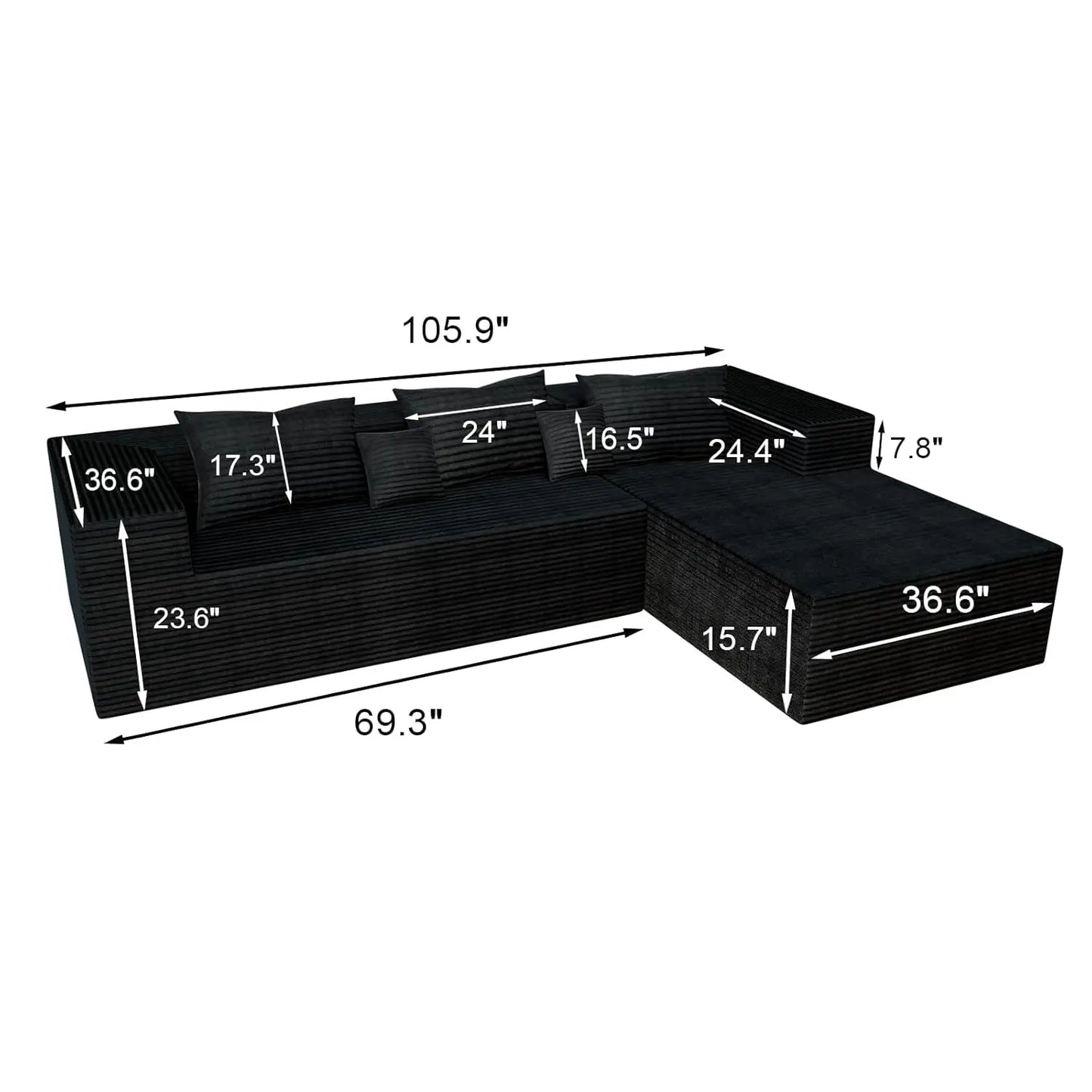 Cloud Couch L-Shaped Sectional Sofa