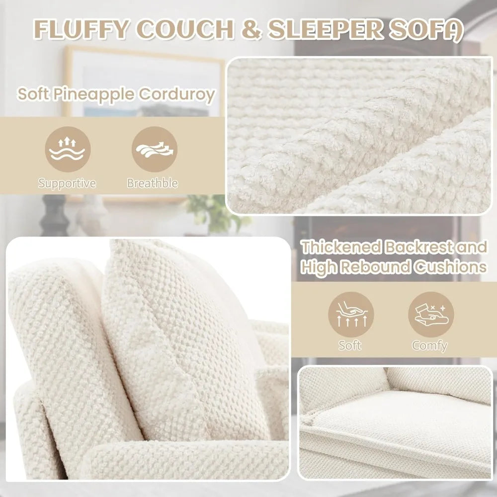 Customized 74" King Convertible Sleeper Sofa Bed