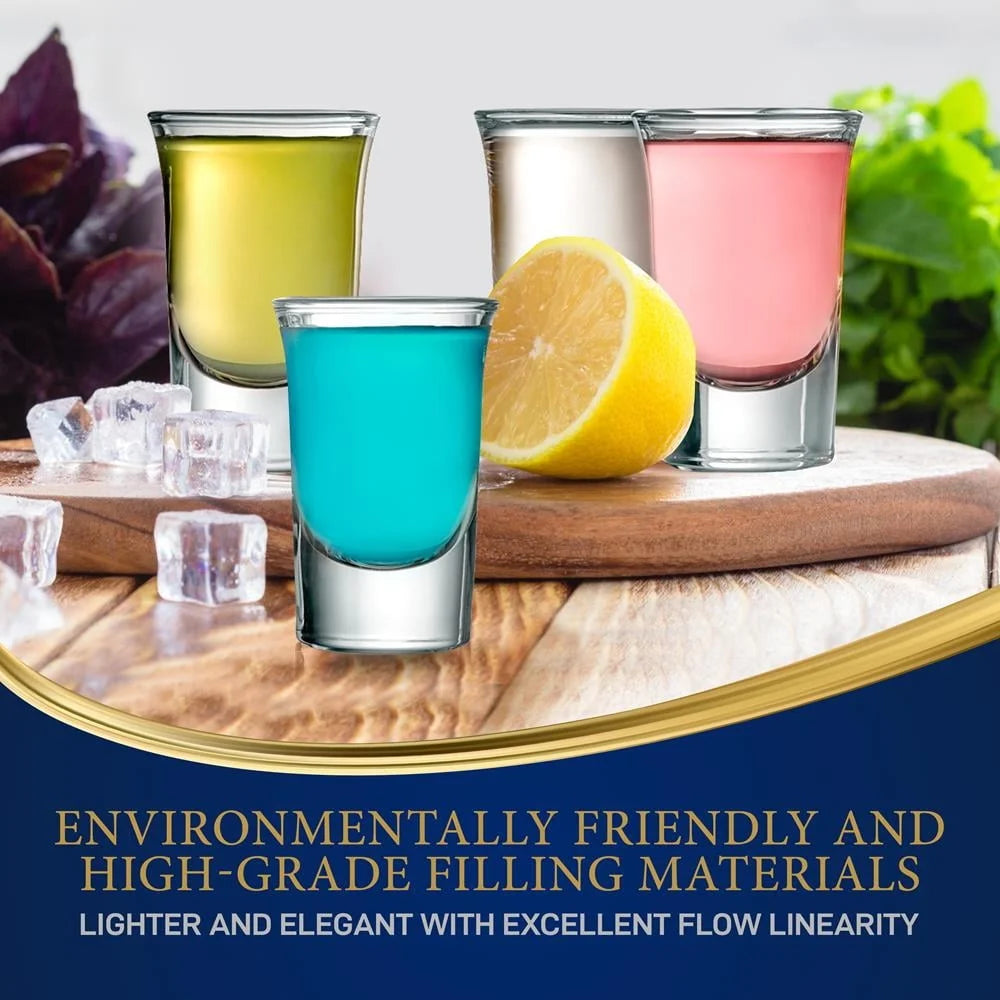 Elegant 4 Pack Clear Shot Glasses