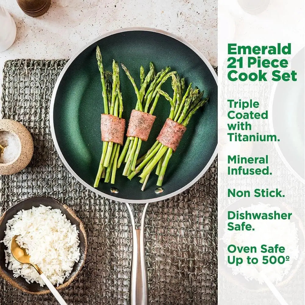21 Pc Kitchen Pots And Pans Set