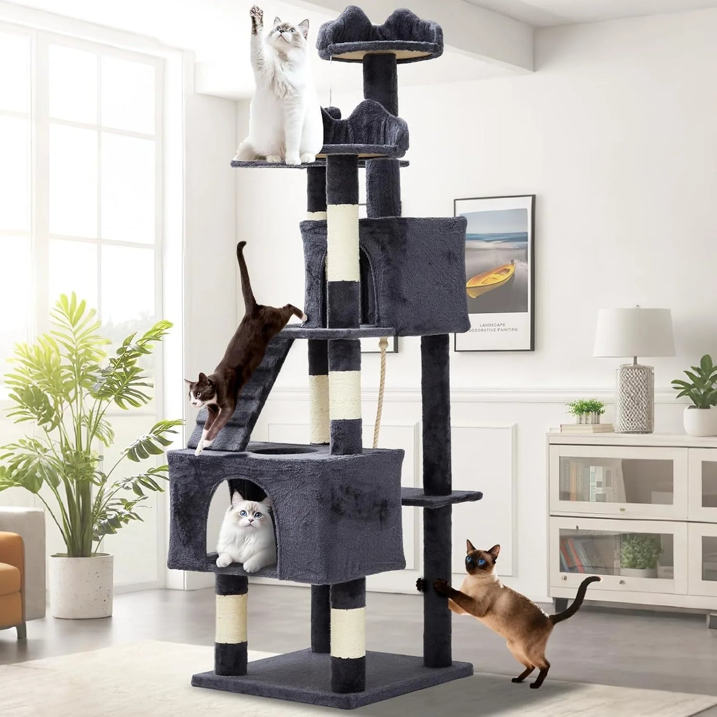 72" Cat Tree for Large Cats
