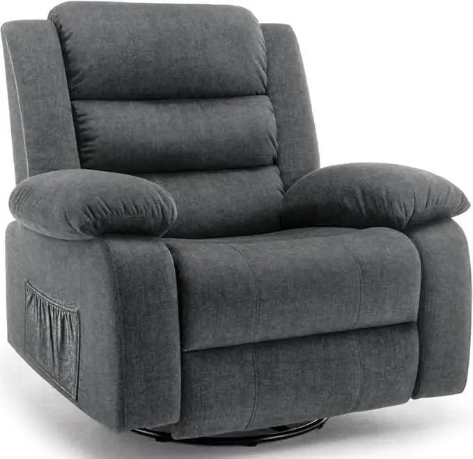 Recliner Rocking  Chair, Massage And Heat,360°Swivel