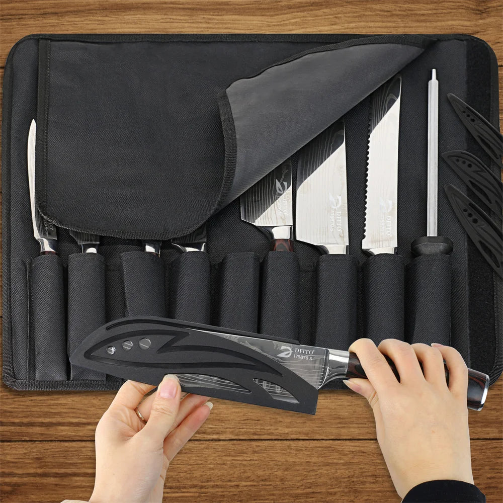 8pcs Kitchen Knife Damascus Stainless Steel