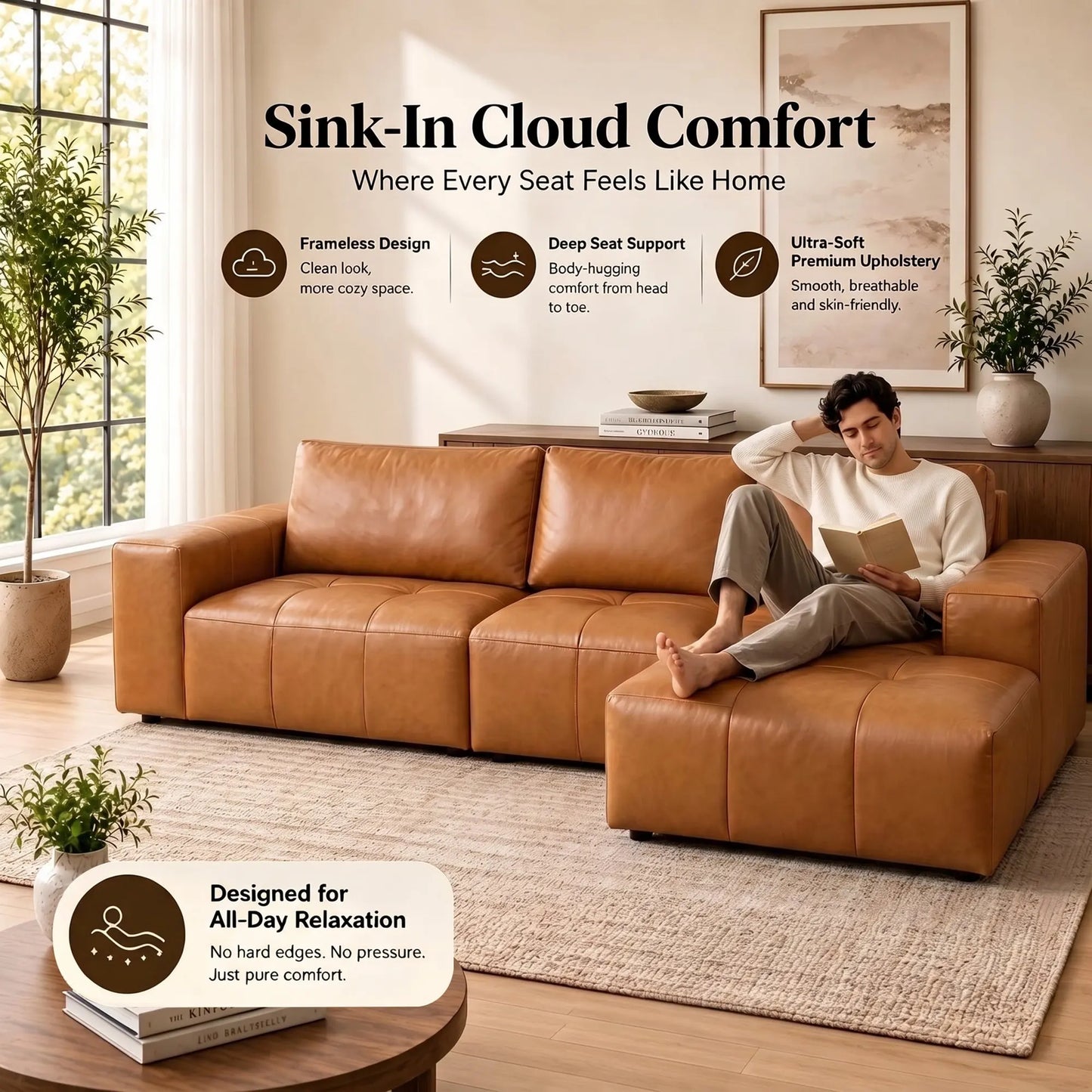 Cloud Sectional Sofa with Chaise