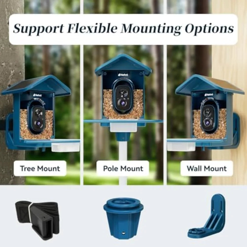 Smart Bird Feeder with Camera Solar Powered