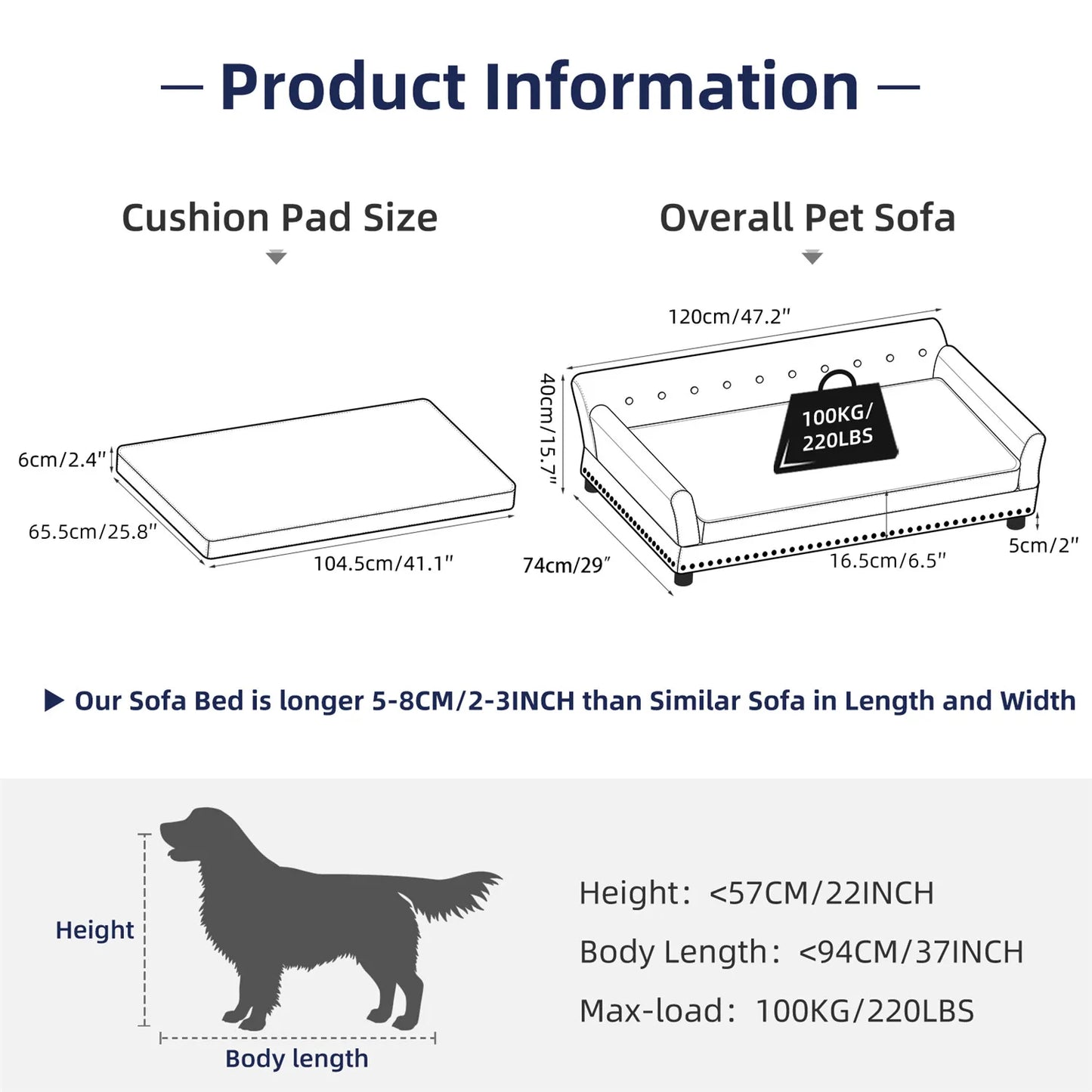 Large Dog Sofa Bed Deluxe