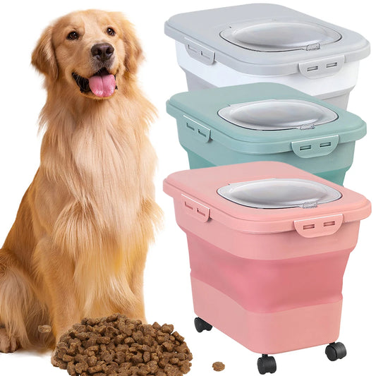 Collapsible Cat Dog Food Storage Container 20-30LB