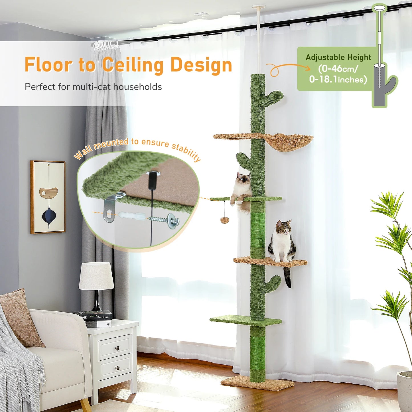 Cat Tree Floor To Ceiling Cat Tower