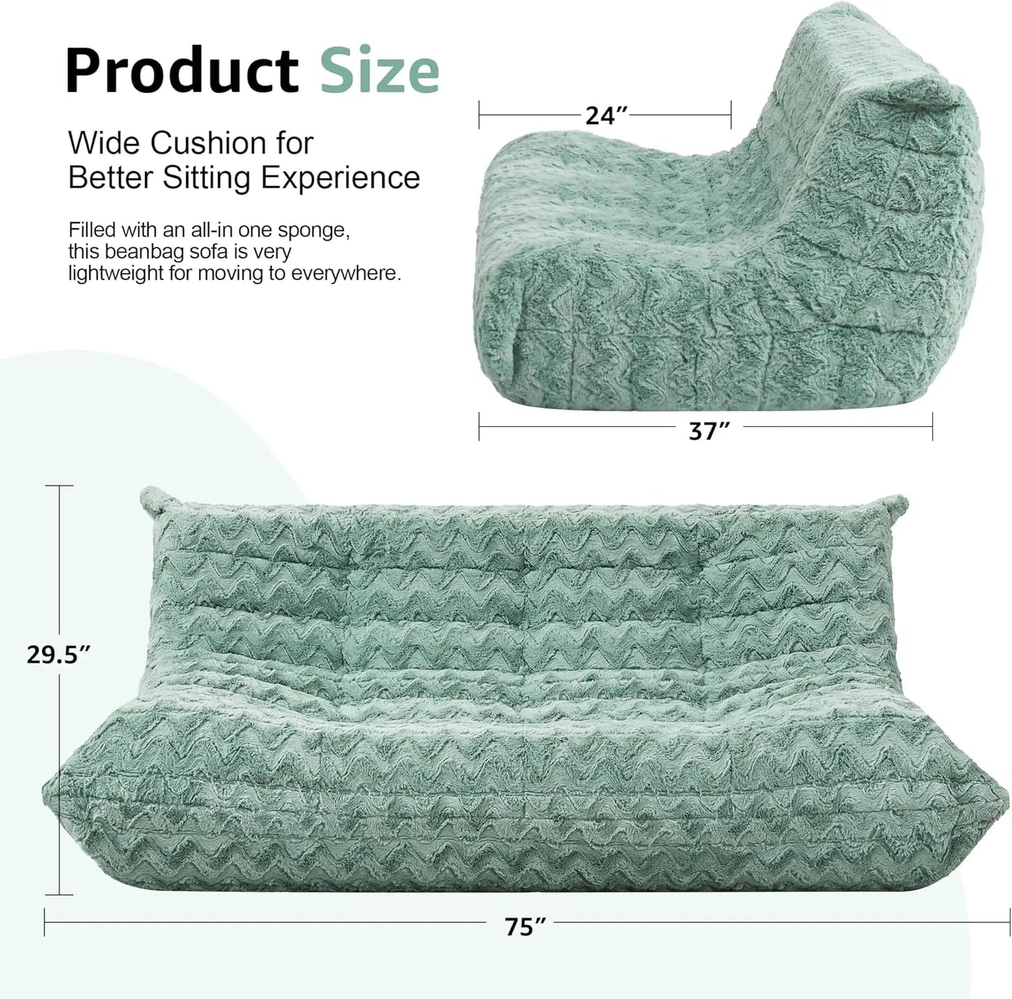Giant Bean Bag Chair Memory Foam