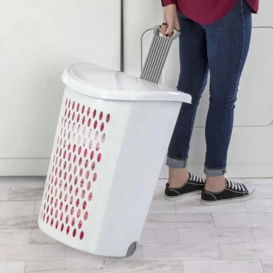 Plastic Wheel Laundry Basket