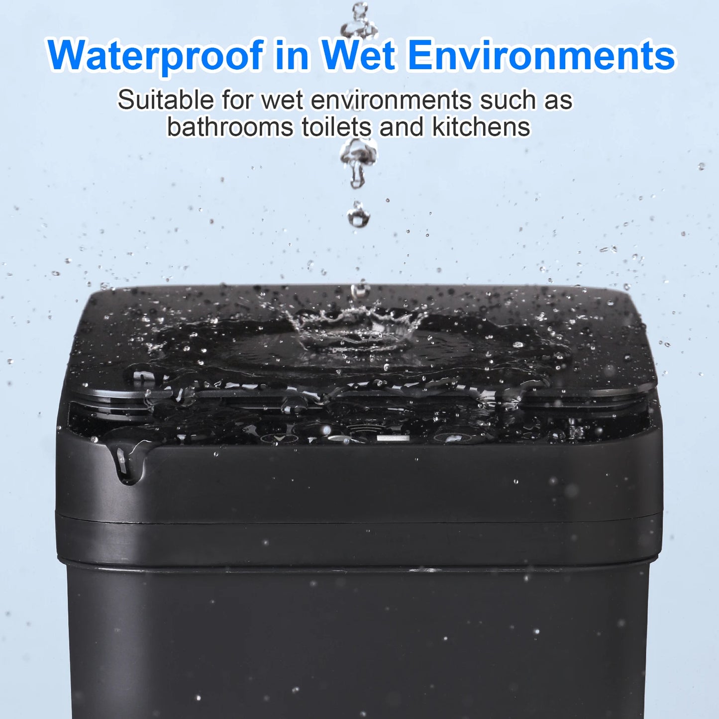 2 Pack 12L Bathroom Automatic Trash Can