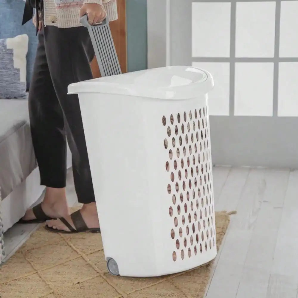 Plastic Wheel Laundry Basket