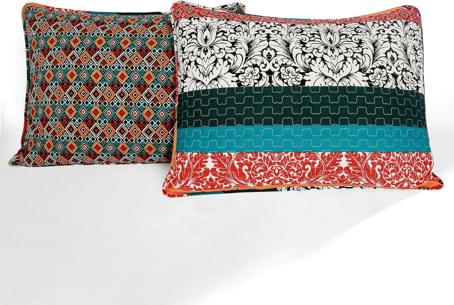 Boho Stripe Reversible Cotton Quilt 3-Piece Set