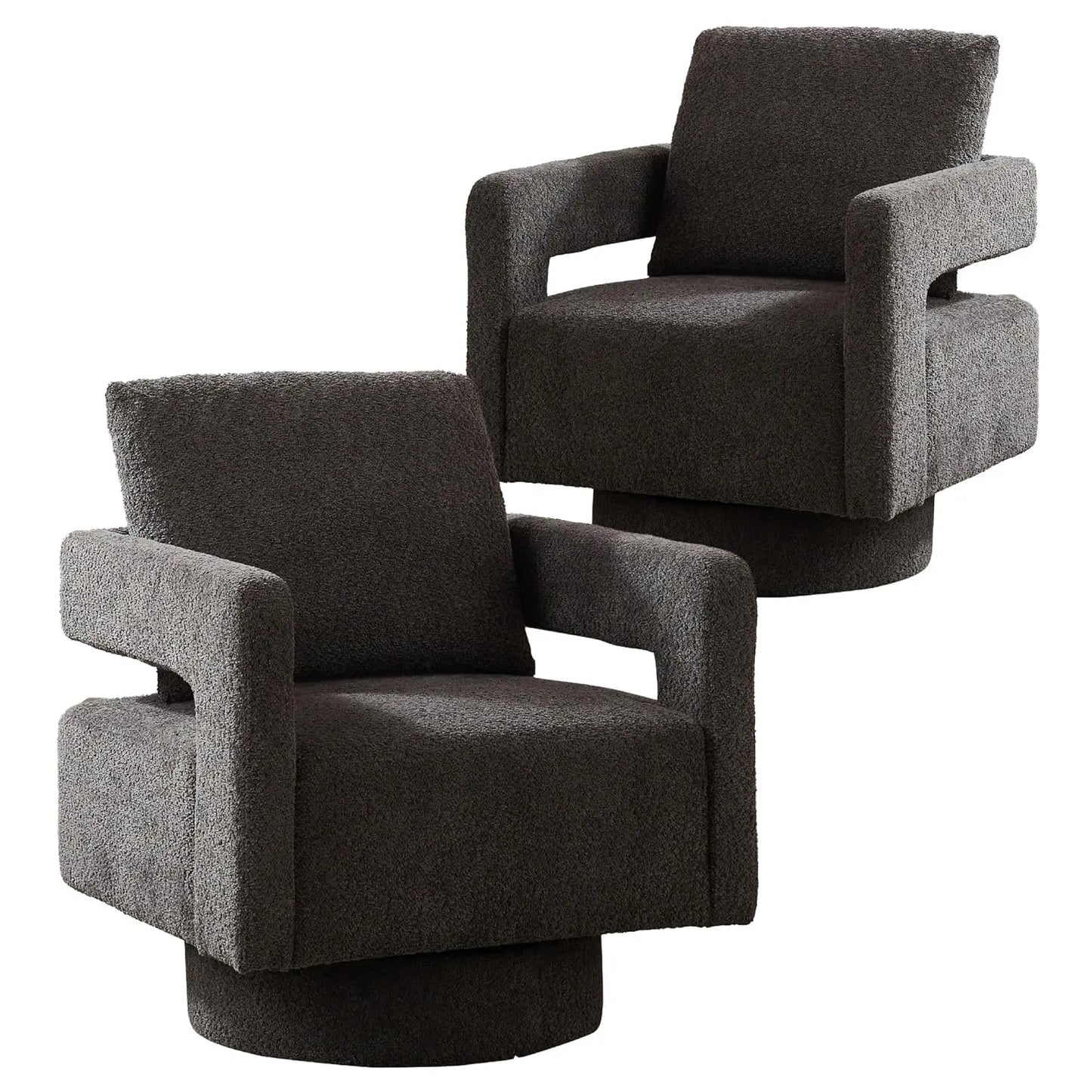 Upholstered Swivel Accent Chair Set Of 2